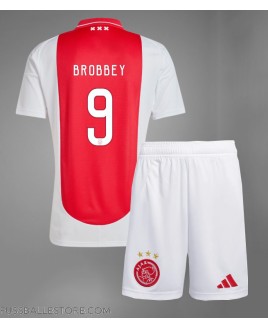 Günstige Ajax Brian Brobbey #9 Heimtrikotsatz Kinder 2024-25 Kurzarm (+ Kurze Hosen)